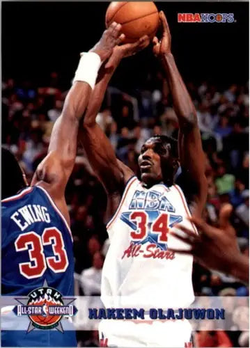 1993-94 Hoops #277 Hakeem Olajuwon NM-MT Rockets AS - Basketball Card Single