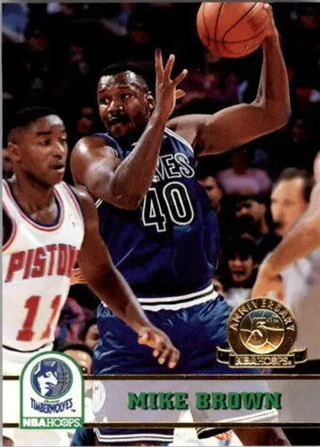 1993-94 Hoops Fifth Anniversary Gold #366 Mike Brown NM-MT Bucks - Basketball Card Single