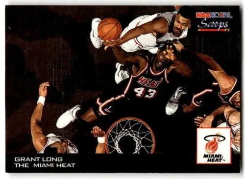 Original gloss Basketball trading card from 1993-94 Hoops Scoops featuring Grant Long