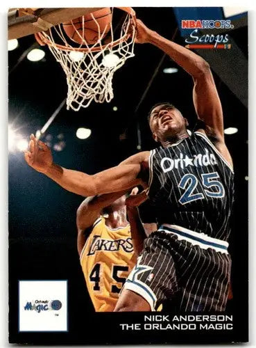Original gloss 1993-94 Hoops Scoops Nick Anderson basketball card Simply Sandoval NM
