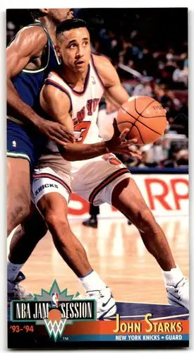 1993-94 Jam Session John Starks basketball card with original gloss Knicks NM Near Mint