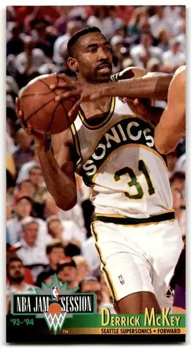 Derrick McKey basketball card from Jam Session 1993-94 with original gloss near mint