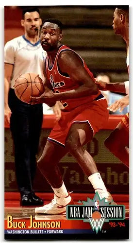 Original gloss Jam Session Buck Johnson basketball card from 1993-94 Bullets series