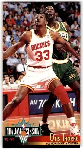 Original gloss Jam Session Otis Thorpe basketball card from 1993-94 Rockets collection