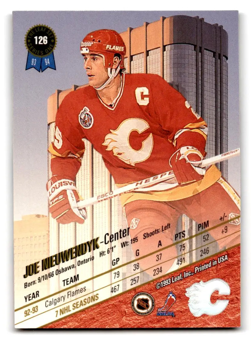 1993-94 Leaf #126 Joe Nieuwendyk - Hockey Card Single