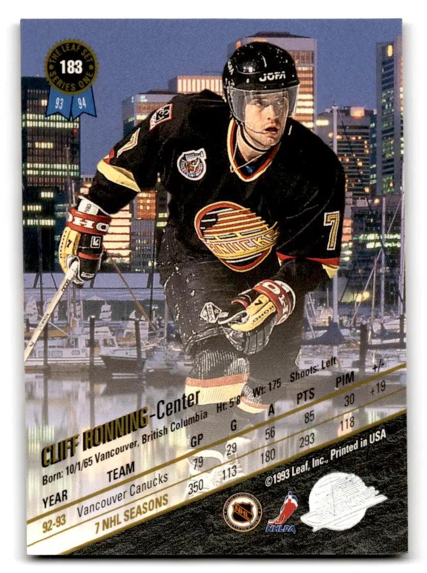 1993-94 Leaf #183 Cliff Ronning - Hockey Card Single