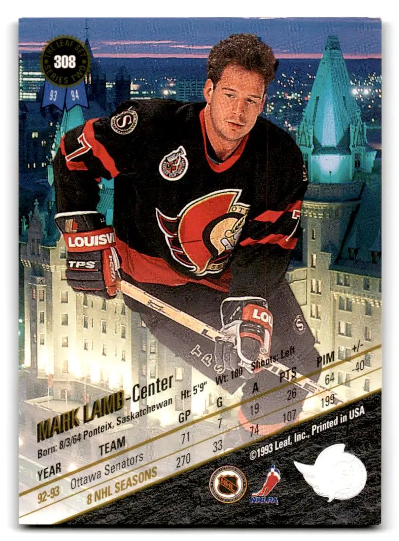 1993-94 Leaf #308 Mark Lamb - Hockey Card Single