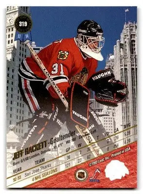 1993-94 Leaf #319 Jeff Hackett - Hockey Card Single