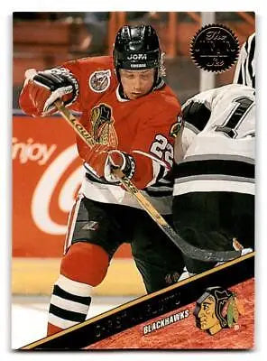 Hockey player Christian Ruuttu in action on 1993-94 Leaf trading card #334