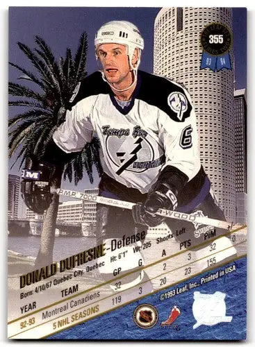 1993-94 Leaf #355 Donald Dufresne NM Near Mint Lightning ID:43409 - Hockey Card Single