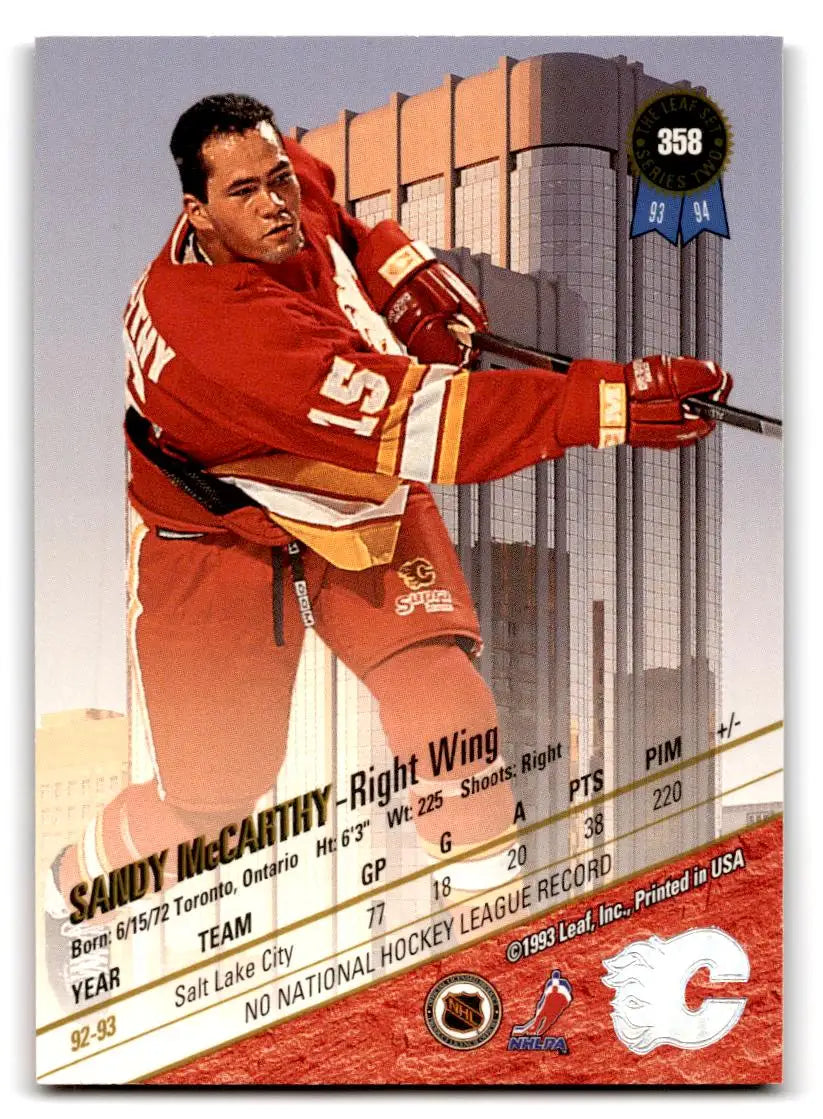 1993-94 Leaf #358 Sandy McCarthy - Hockey Card Single