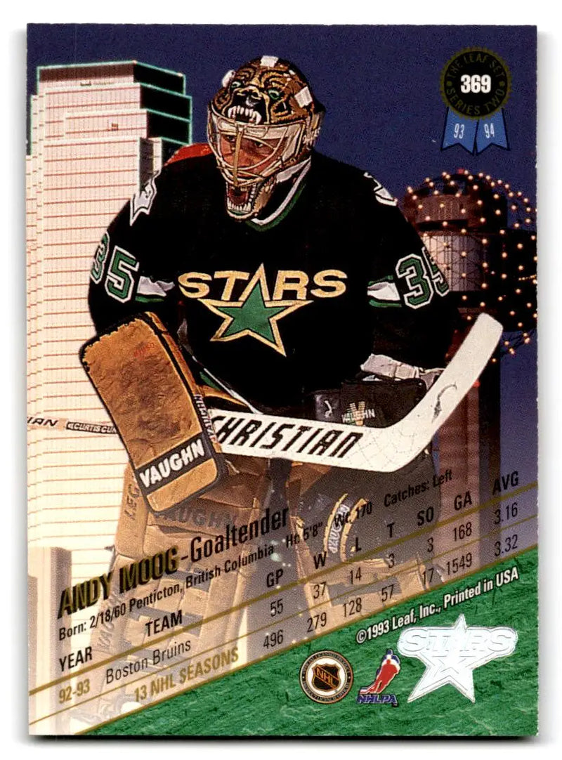 1993-94 Leaf #369 Andy Moog - Hockey Card Single
