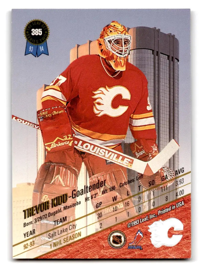 1993-94 Leaf #385 Trevor Kidd - Hockey Card Single