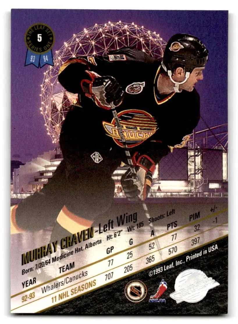 1993-94 Leaf #5 Murray Craven - Hockey Card Single