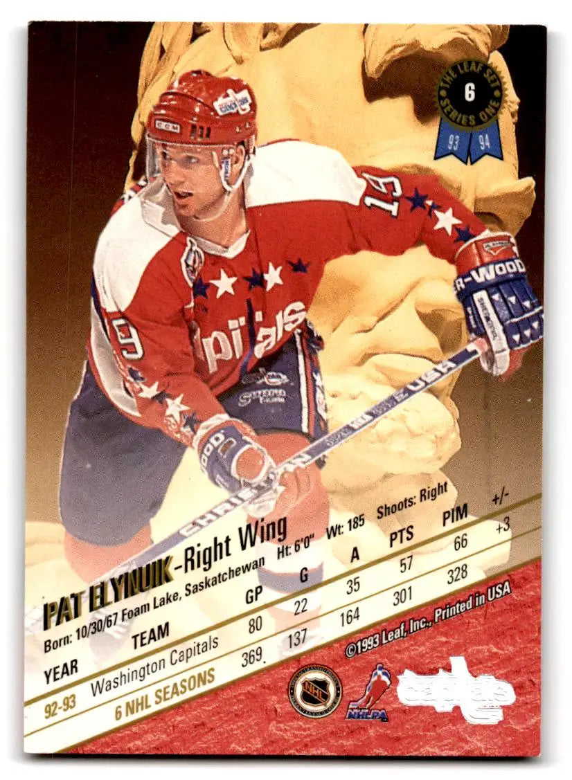 1993-94 Leaf #6 Pat Elynuik - Hockey Card Single