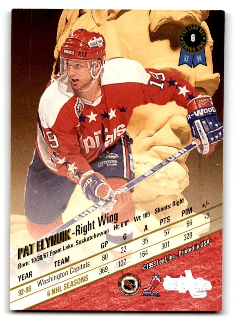 1993-94 Leaf #6 Pat Elynuik - Hockey Card Single