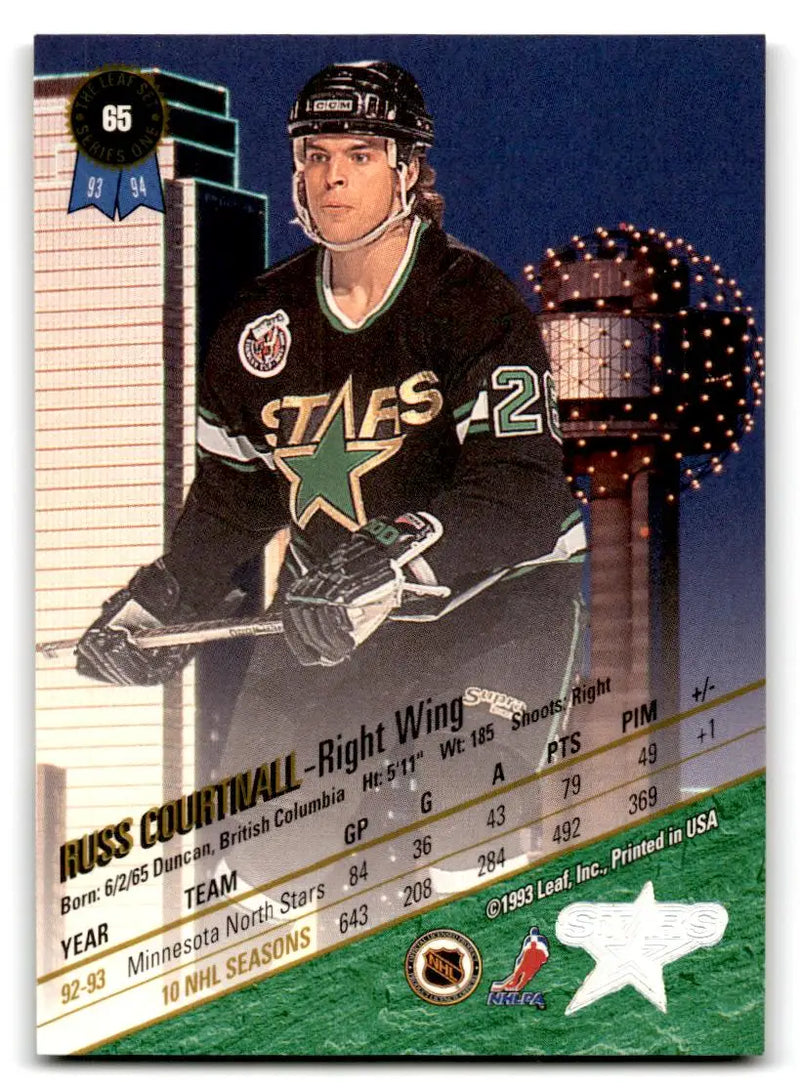 1993-94 Leaf #65 Russ Courtnall - Hockey Card Single