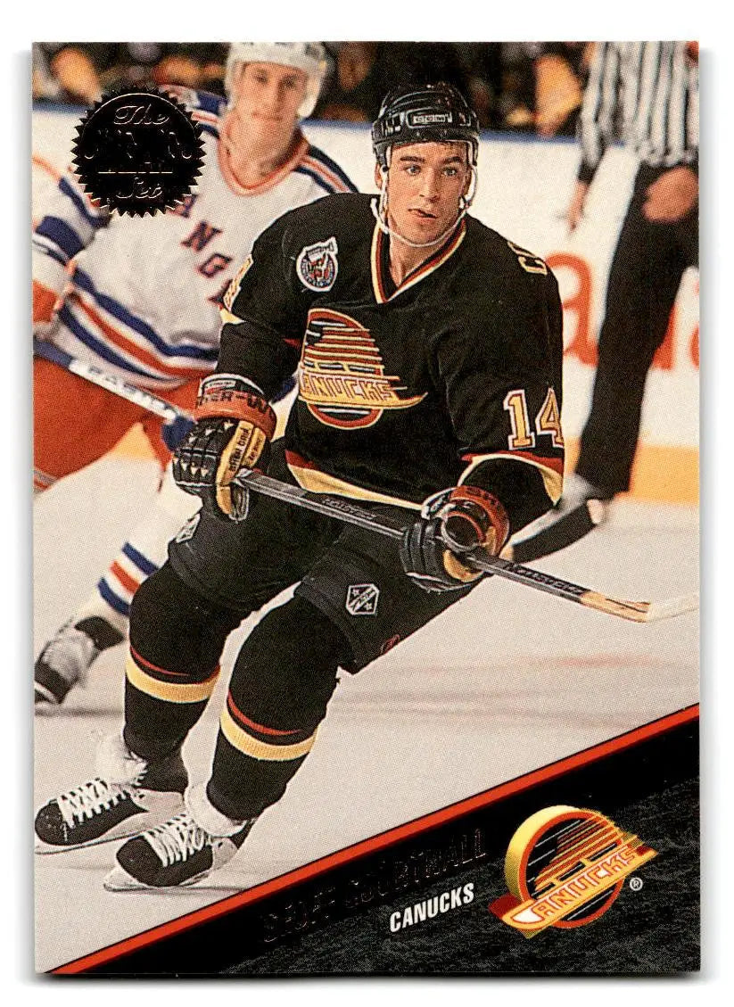 Hockey trading card of Geoff Courtnall from 1993-94 Leaf #72 collection