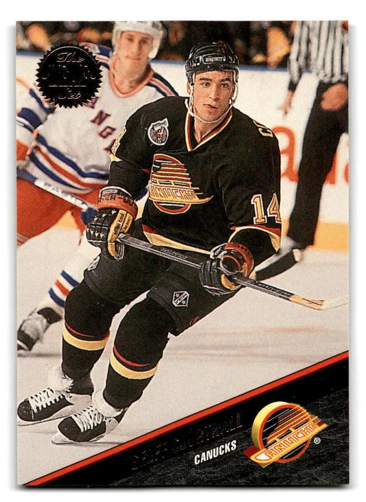 Hockey trading card of Geoff Courtnall from 1993-94 Leaf #72 collection