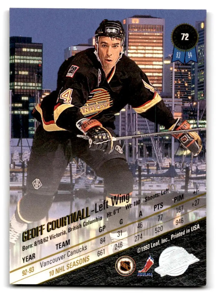 1993-94 Leaf #72 Geoff Courtnall - Hockey Card Single