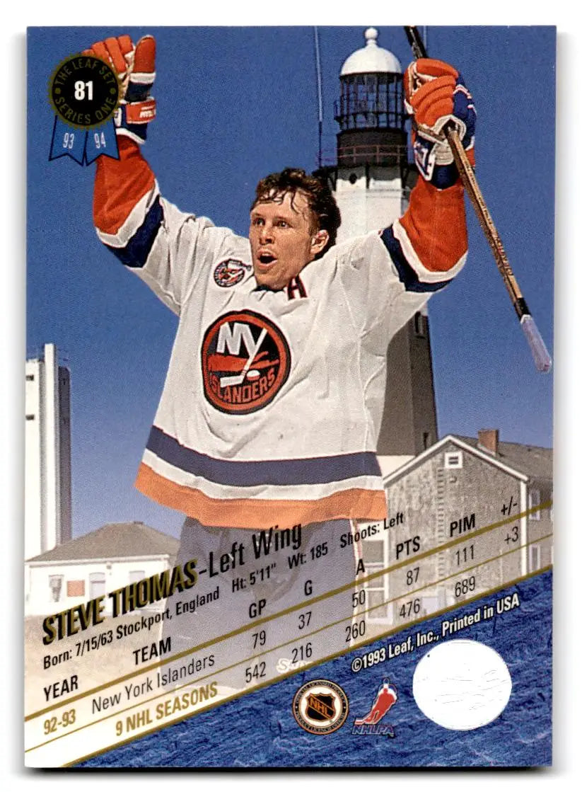 1993-94 Leaf #81 Steve Thomas - Hockey Card Single
