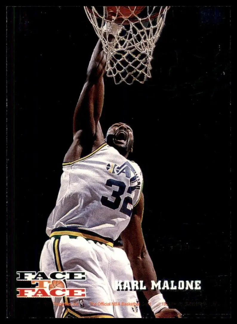 1993-94 NBA Hoops Face to Face Tomorrow Gugliotta Karl Malone #FTF7 Basketball