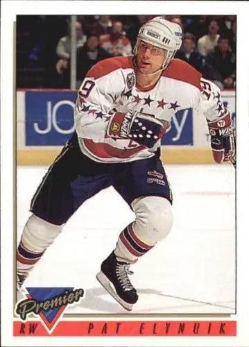 Hockey player card OPC Premier Pat Elynuik original gloss from 1993-94 Capitals series