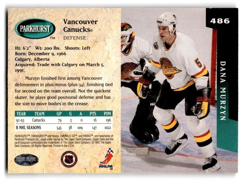 1993-94 Parkhurst #489 Sylvain Cote Emerald Ice - Hockey Card Single
