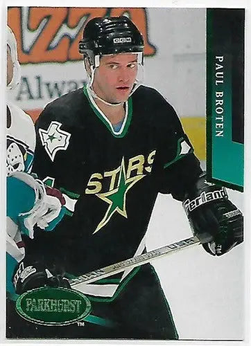 Original gloss 1993-94 Parkhurst Emerald Ice Paul Broten hockey card