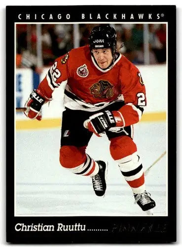 1993-94 Pinnacle #116 Christian Ruuttu EX/NM Blackhawks ID:43413 - Hockey Card Single