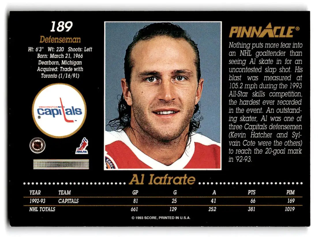 1993-94 Pinnacle #189 Al Iafrate - Hockey Card Single