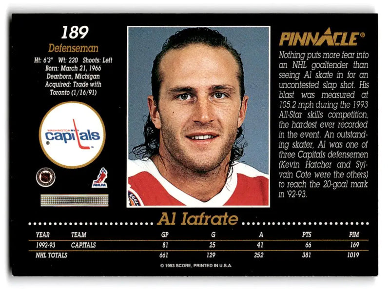 1993-94 Pinnacle #189 Al Iafrate - Hockey Card Single