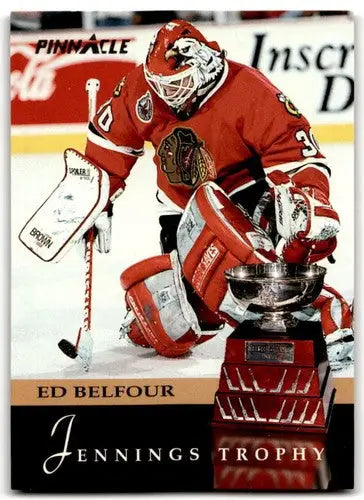 1993-94 Pinnacle #227 Ed Belfour EX/NM Blackhawks AW ID:43428 - Hockey Card Single