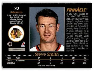 1993-94 Pinnacle #70 Steve Smith - Hockey Card Single