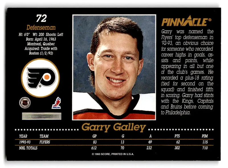1993-94 Pinnacle #72 Garry Galley - Hockey Card Single