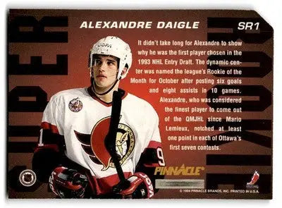 1993-94 Pinnacle #SR1 Alexandre Daigle Samples II - Hockey Card Single