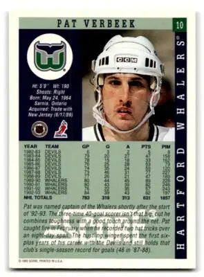 1993-94 Score #10 Pat Verbeek - Hockey Card Single