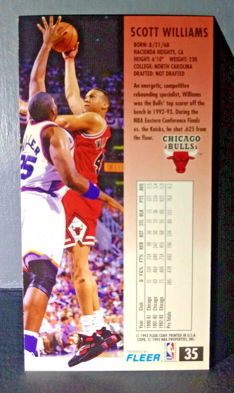1993-94 Scott Williams #35 Fleer NBA Jam Session Basketball Card