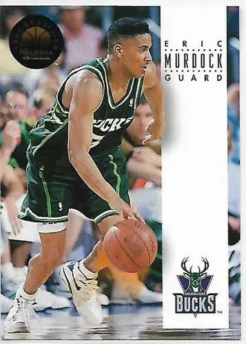 Original gloss 1993-94 SkyBox Eric Murdock basketball card featuring Bucks team
