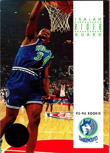 1993-94 SkyBox #251 Isaiah Rider NM Near Mint RC Rookie Timberwolves - Basketball Card Single