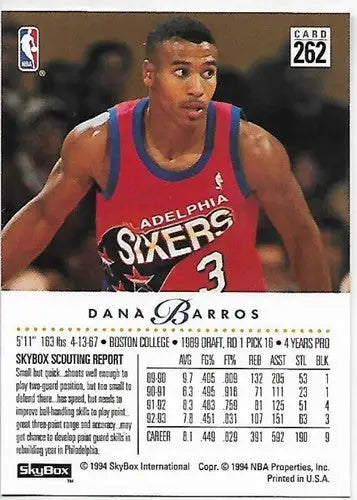 1993-94 SkyBox #262 Dana Barros NM-MT 76ers - Basketball Card Single