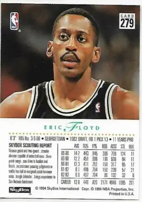 1993-94 SkyBox #279 Sleepy Floyd NM Near Mint Spurs - Basketball Card Single