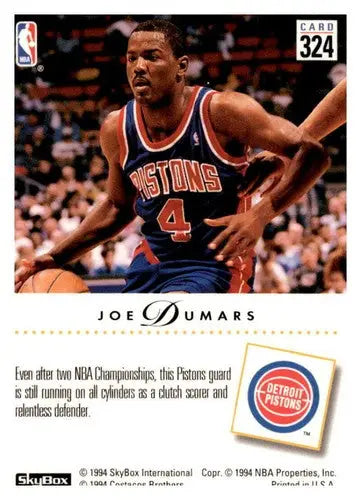 1993-94 SkyBox #324 Joe Dumars NM Near Mint Pistons PC - Basketball Card Single