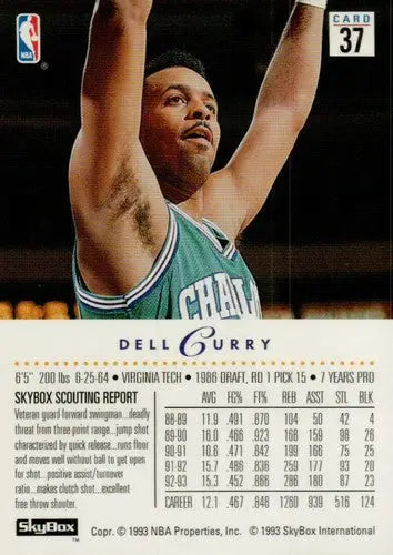 1993-94 SkyBox #37 Dell Curry NM-MT Hornets - Basketball Card Single
