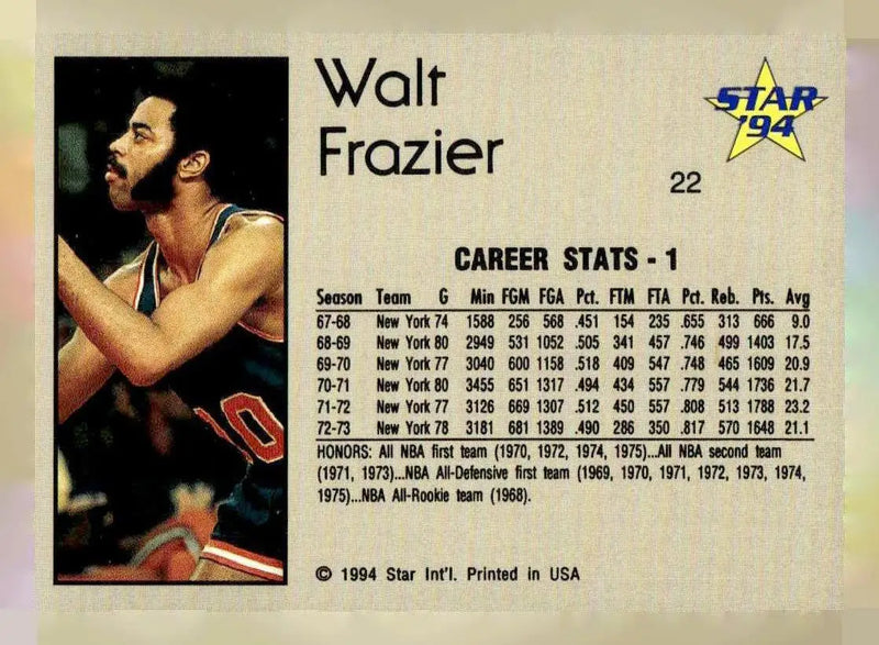 1993-94 Star #22 Walt Frazier - Basketball Card Single