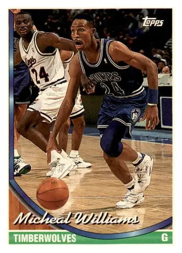 Original gloss of Micheal Williams basketball card from 1993-94 Topps series