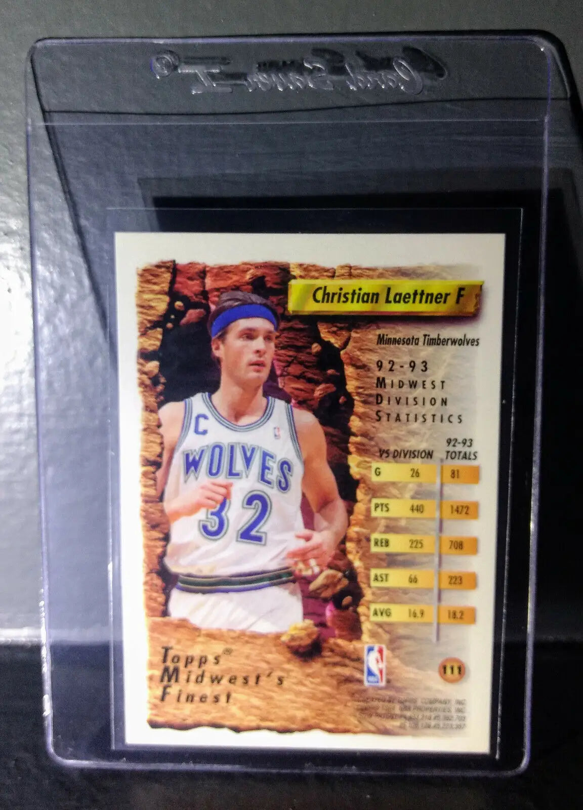 1993-94 Topps Finest Christian Laettner #111 Midwest’s Finest Basketball Card