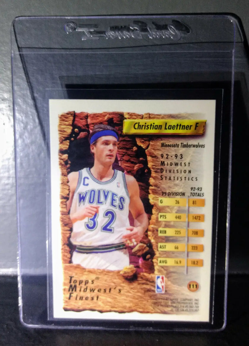 1993-94 Topps Finest Christian Laettner #111 Midwest’s Finest Basketball Card