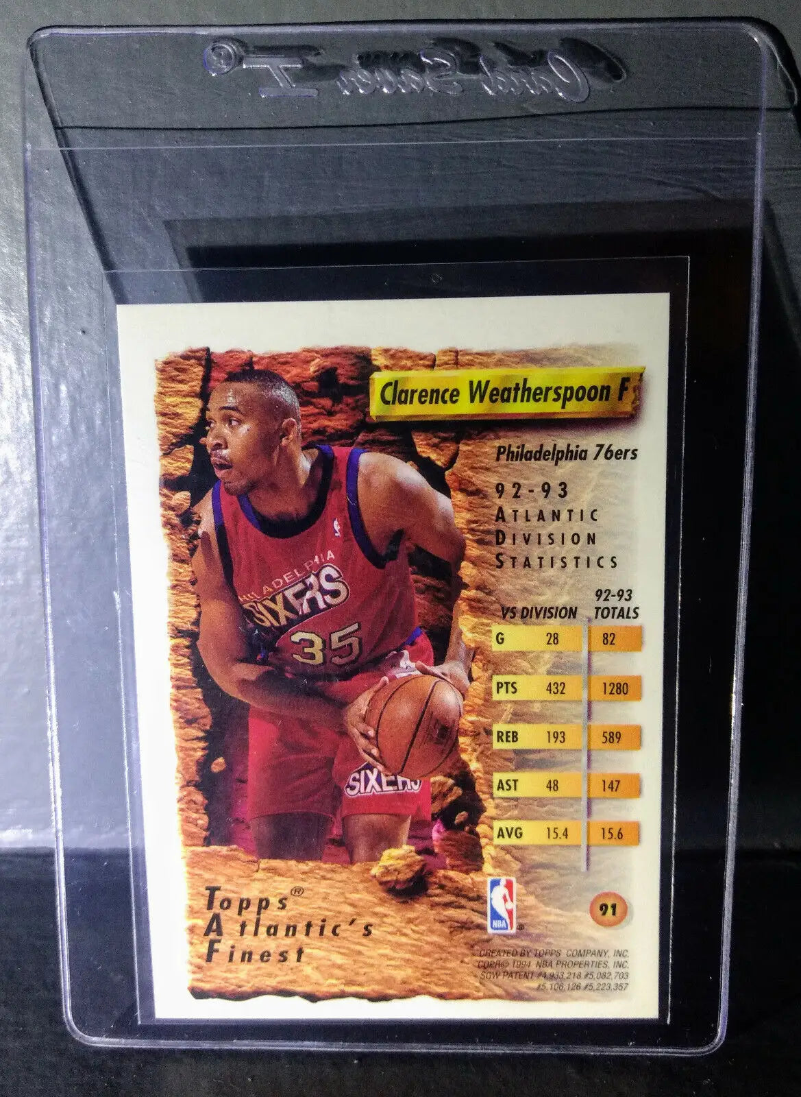 1993-94 Topps Finest Clarence Weatherspoon #91 Atlantic’s Finest Basketball Card