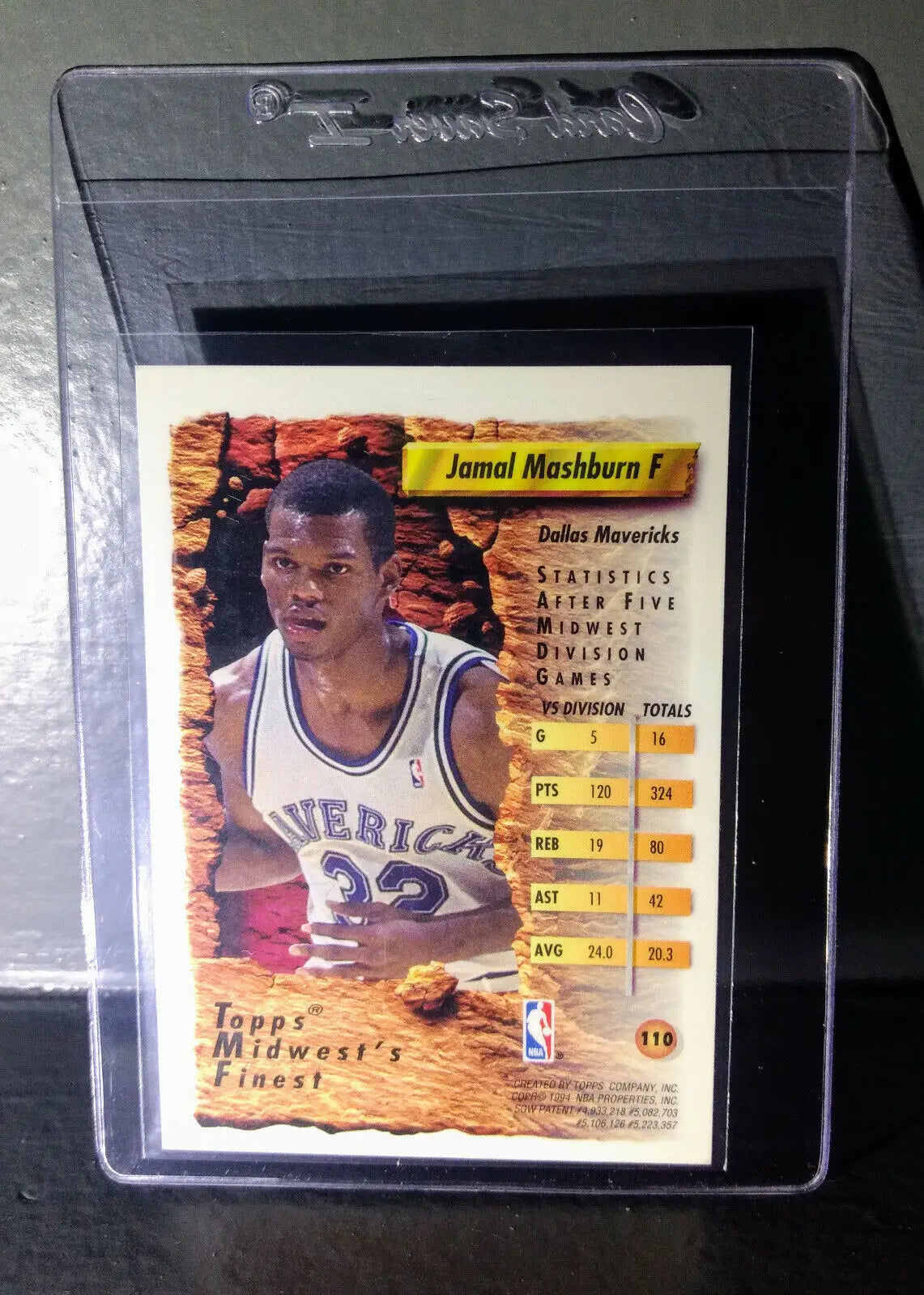 1993-94 Topps Finest Jamal Mashburn #110 Midwest’s Finest Basketball Card - Basketball Card Single